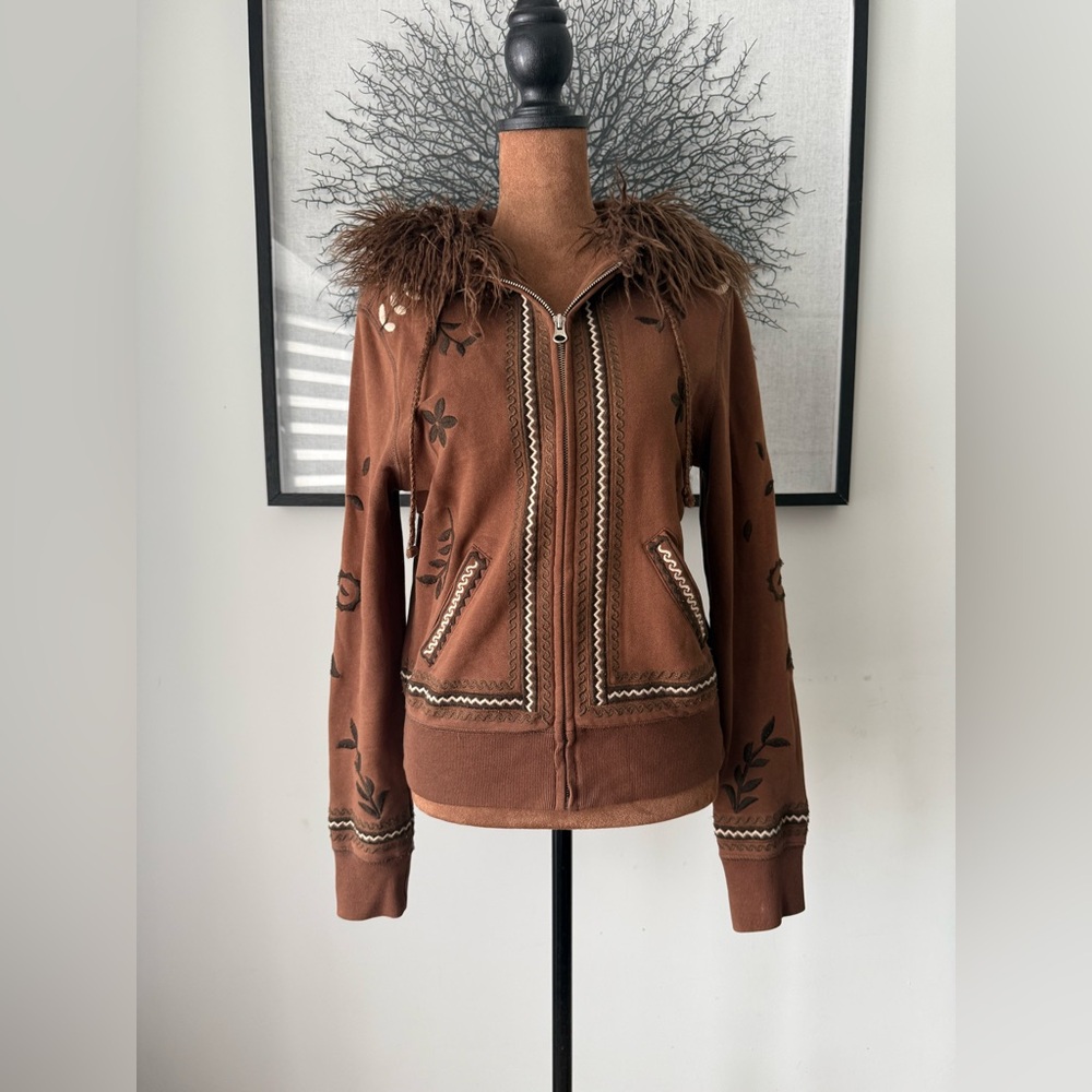 Lucky Brand Embroidered Hoodie Size S